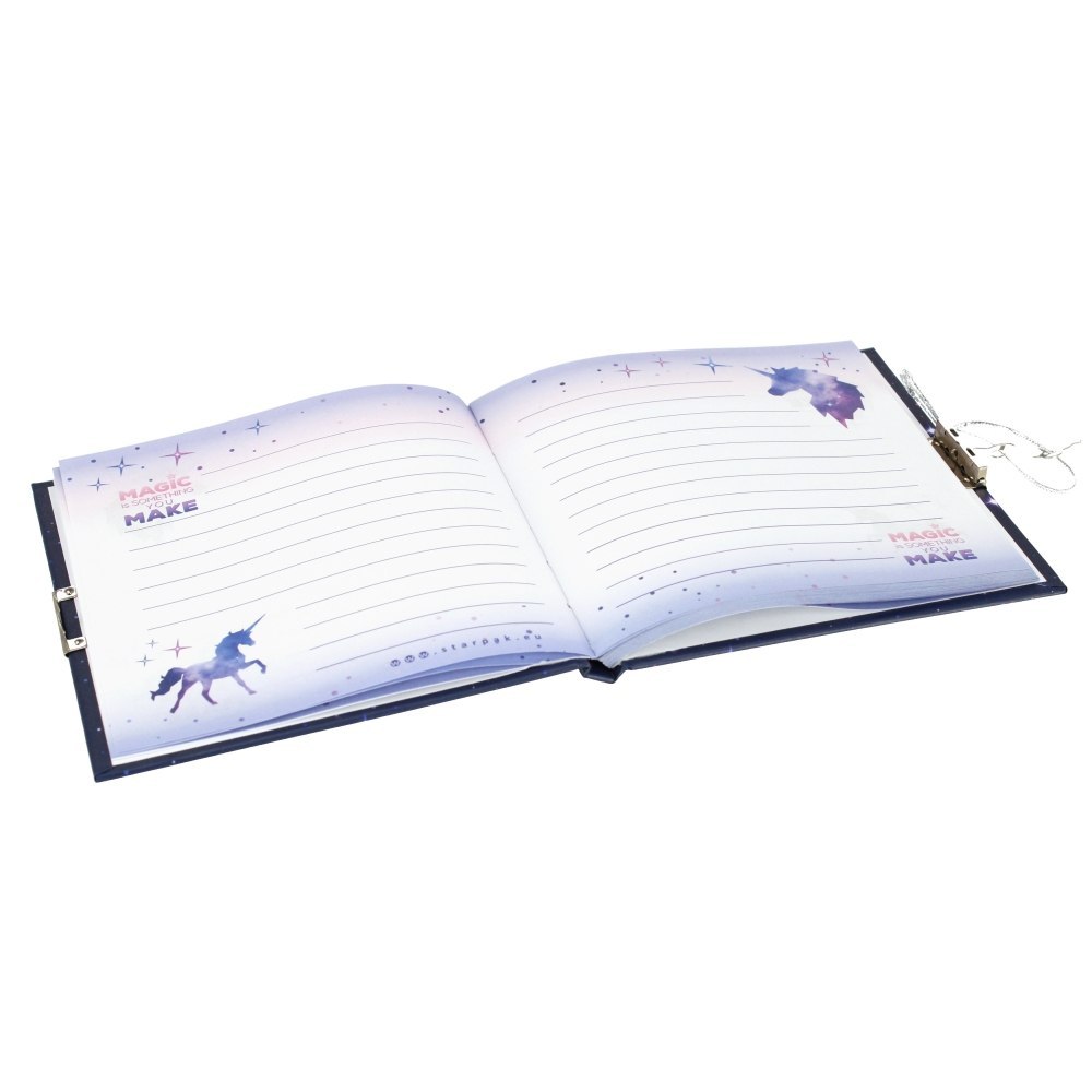 AGENDA AVEC SERRURE LICORNE GALAXY STARPAK 495200